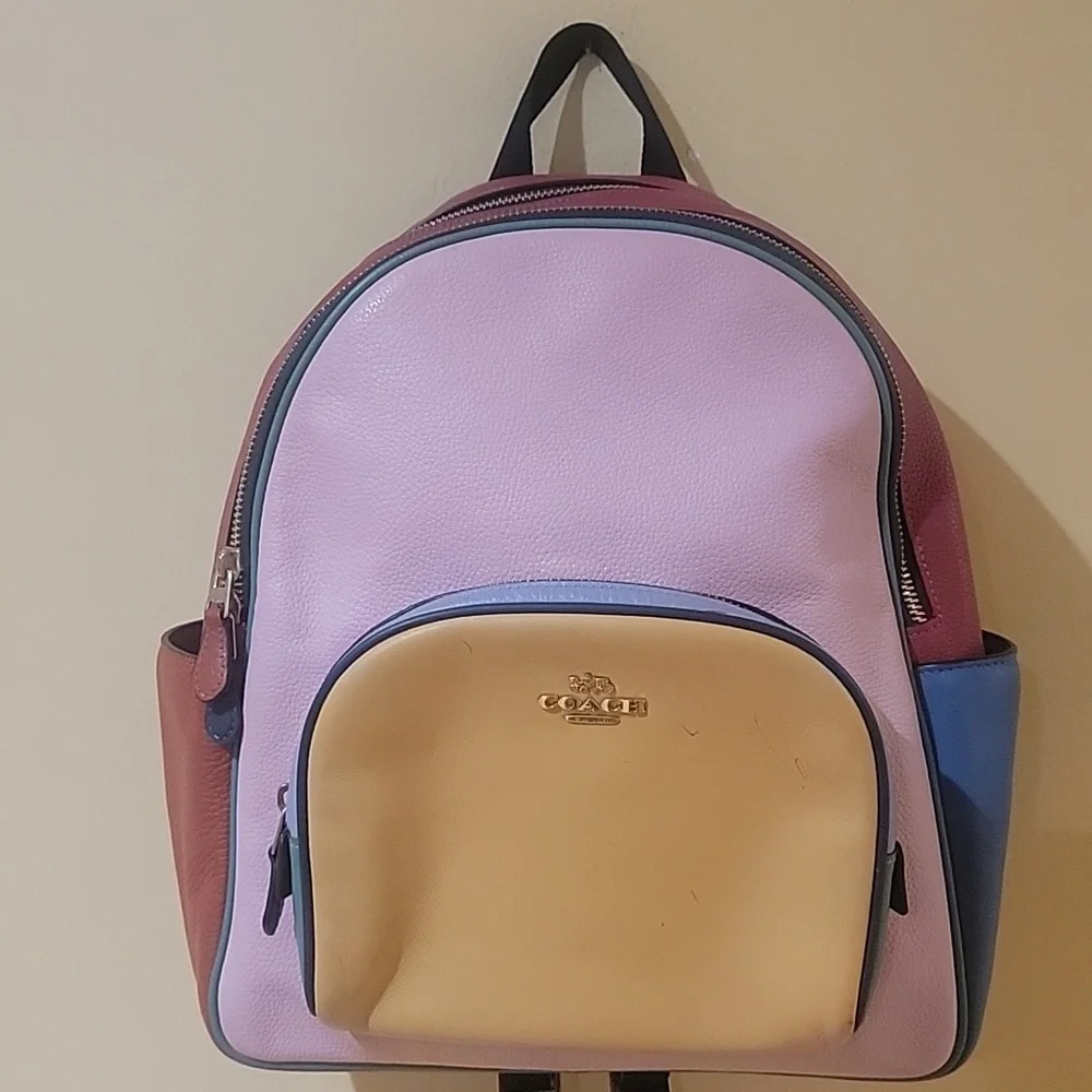 Coach Backpack In Color Block - Picture 2 of 13